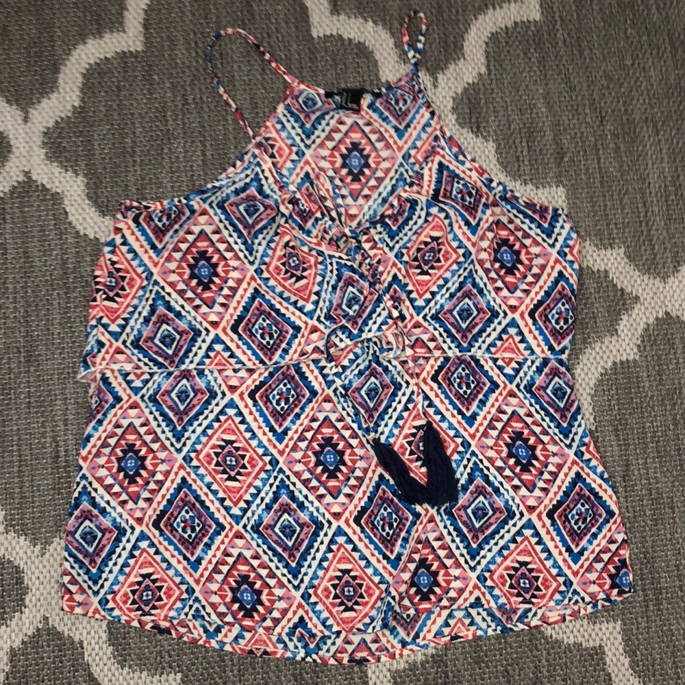 Tribal print top